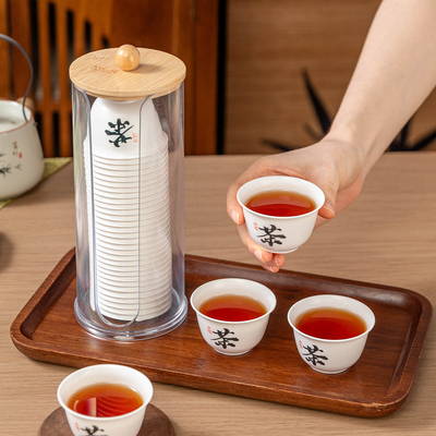 稻香一次性功夫小茶杯茶具食品级高档套装喝茶杯品茗泡茶60ml家用