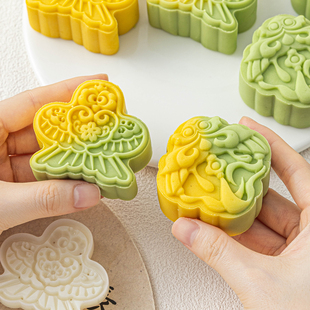 绿豆糕模具月饼2026新款青团烘焙糕点手压式食品级专用75克压花磨