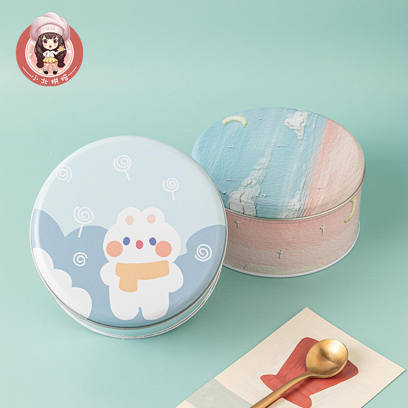 糖盒铁盒圆形可爱卡通包装结婚喜糖盒新款礼糖2022小熊