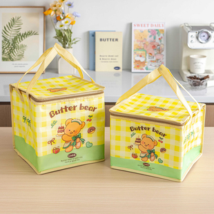 6寸生日蛋糕保温袋一次性外卖专用箱铝箔隔热甜品雪糕冰淇淋手提