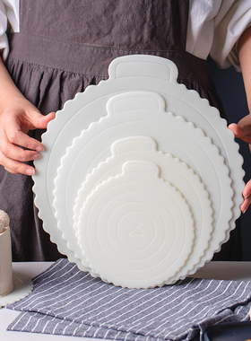 生日蛋糕托盘重复使用垫片蛋糕底托塑料4四6寸8八10家用圆形烘焙