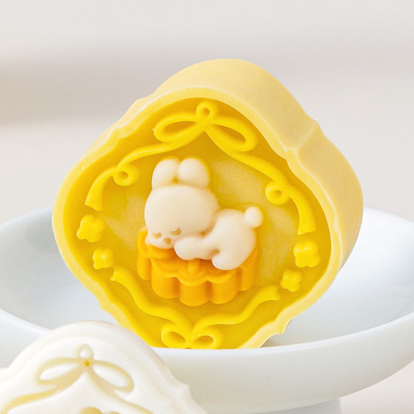 2026新款兔子月饼模具冰皮流心按手压式绿豆糕点50g75克卡通法式