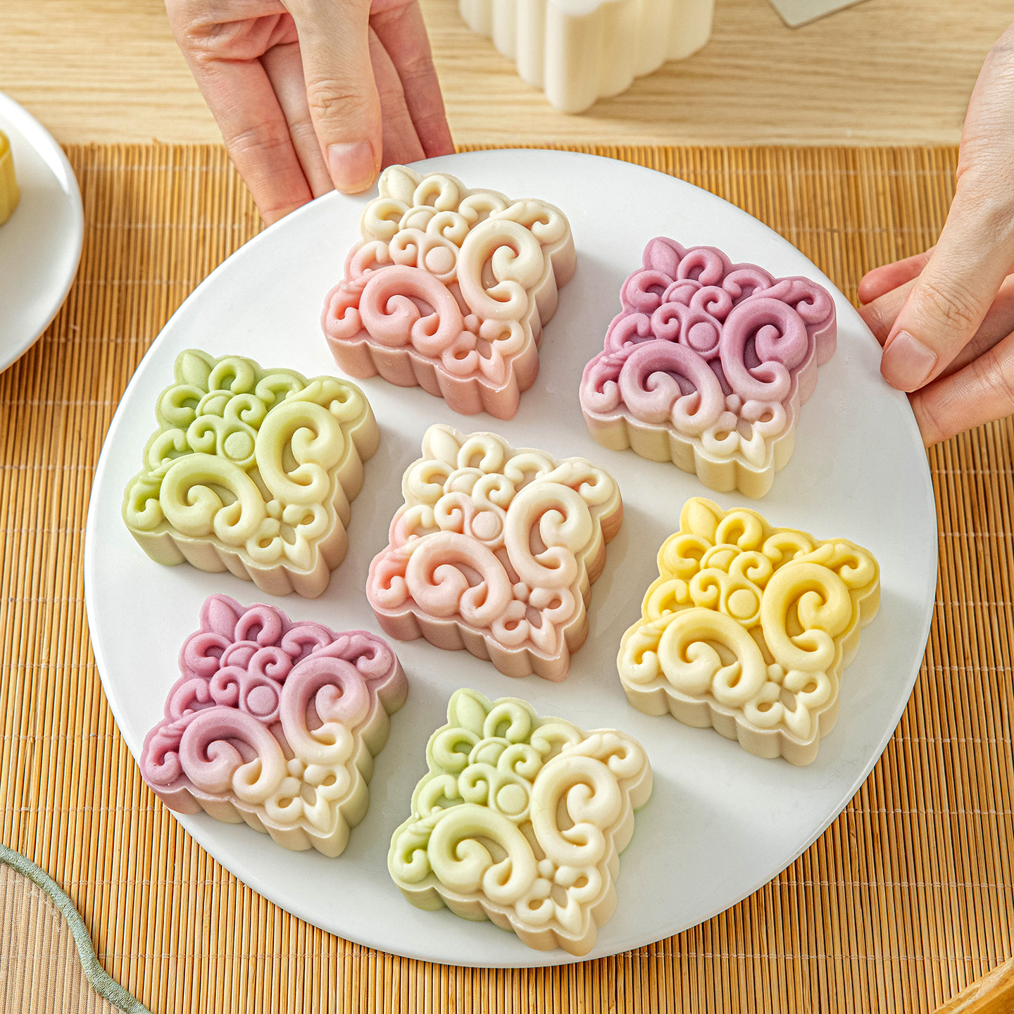2026新款月饼模具手压式家用按50g75克磨广敦煌绿豆糕点做的冰皮