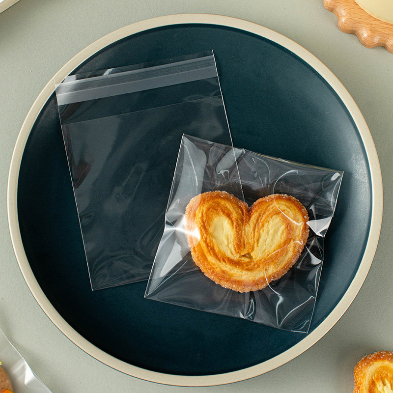 透明饼干包装袋自封粘曲奇雪花酥点心零食品单独小的盒子糖果烘焙