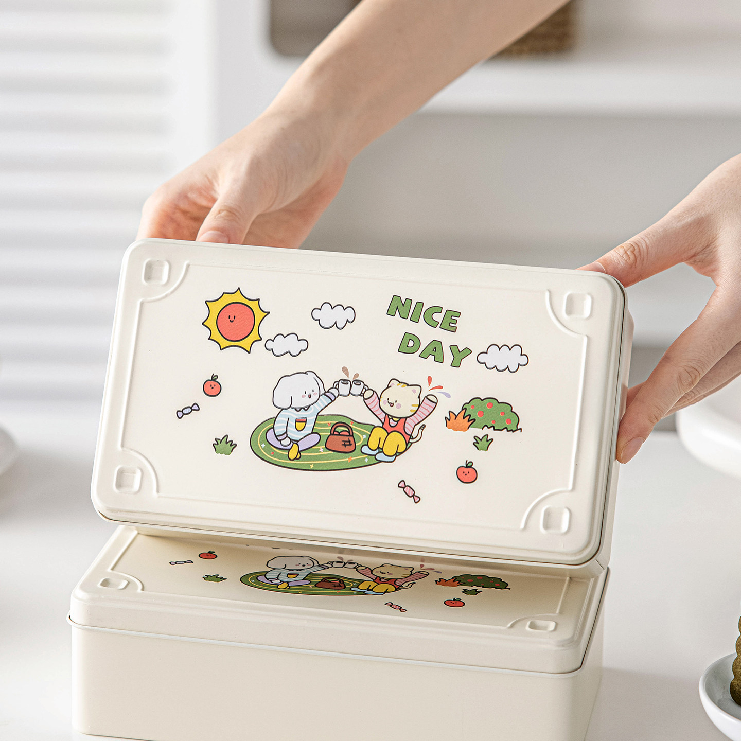 糖果礼盒空盒包装礼品物长方形马口铁罐伴手ins风饼干烘焙打包