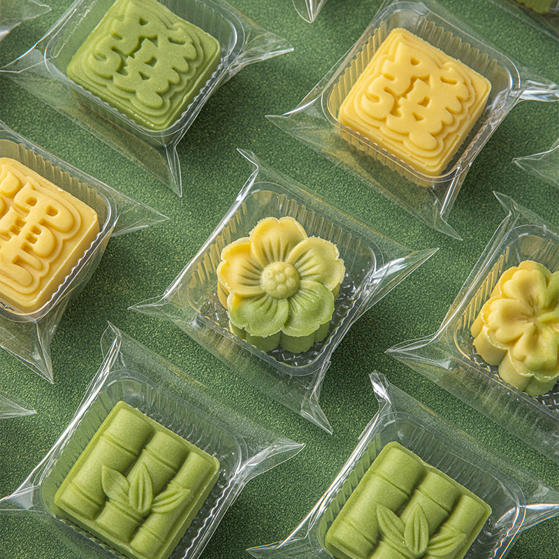 绿豆糕包装袋自封机粘迷你2026新款盒带托子冰皮月饼独立个50克30