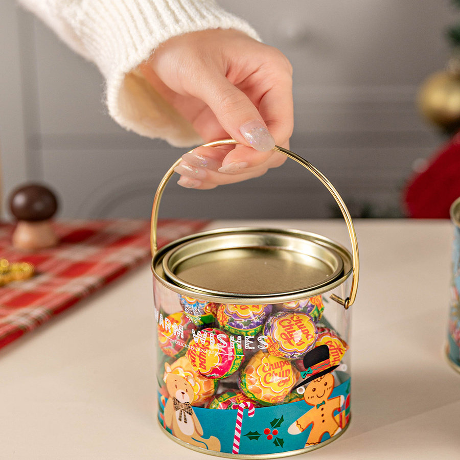 圣诞礼盒空盒子喜糖果伴手小苹果礼物品包装儿童铁高级手提零食耶