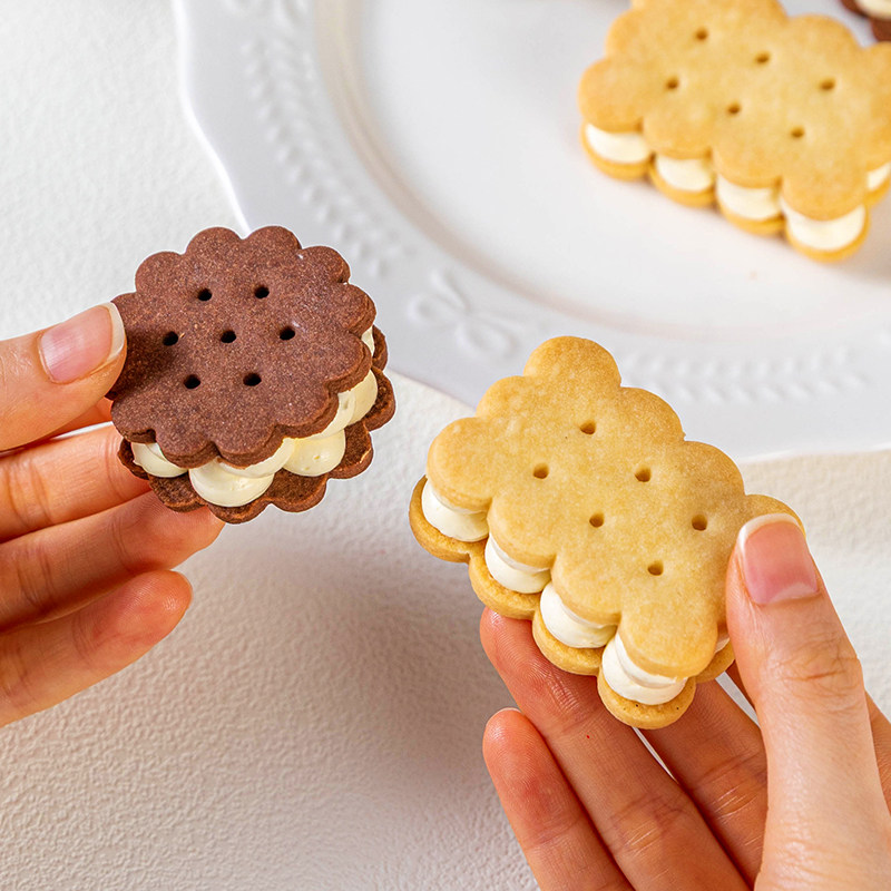 白脱饼干模具黄油曲奇馒头烘焙长方形磨按压式烤圆小切专用做的家