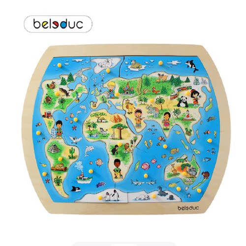 贝乐多儿童抓手拼图-同一个世界