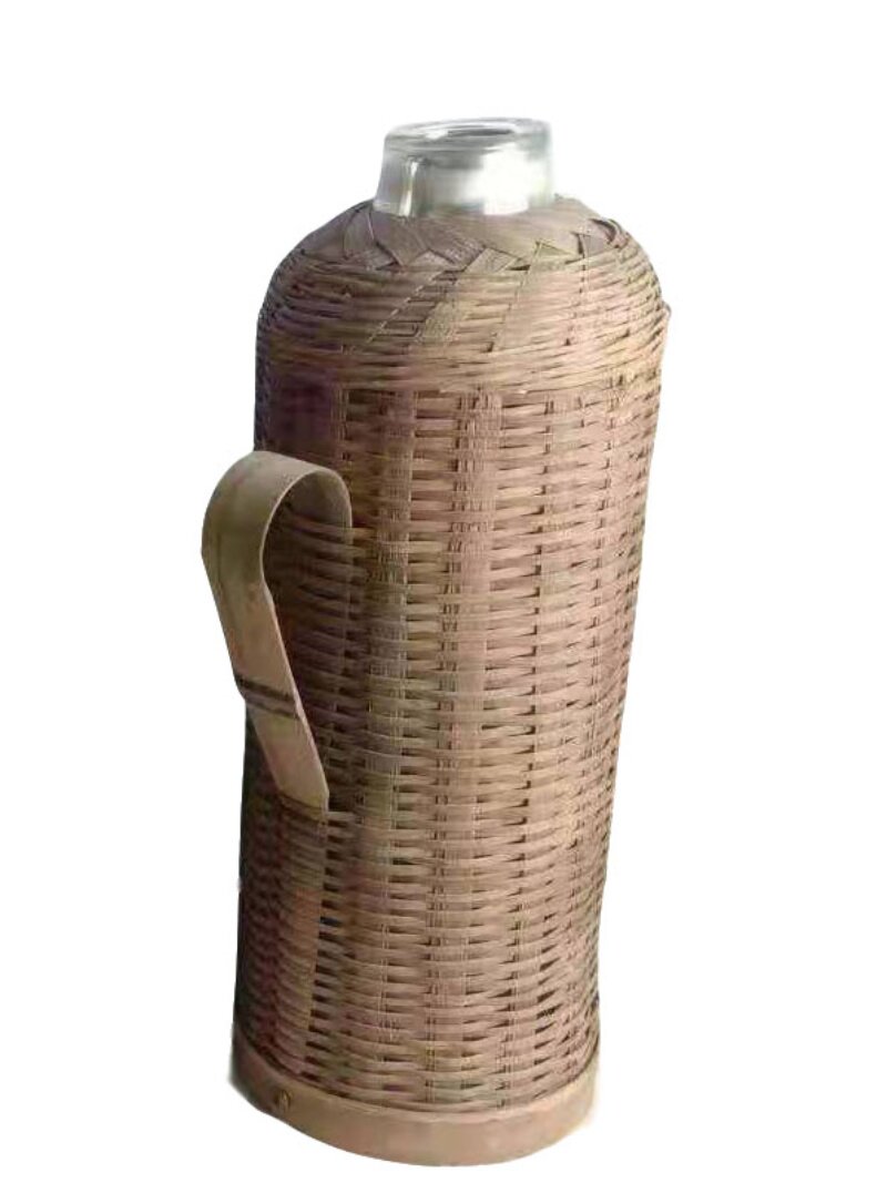 怀旧老物件老暖瓶老式竹编暖壶保温瓶民俗复古收藏农家院装饰摆件