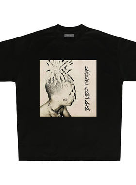 Bad Vibes Forever XXXTENTACION 美式纯棉短袖T恤重磅小圆领上衣