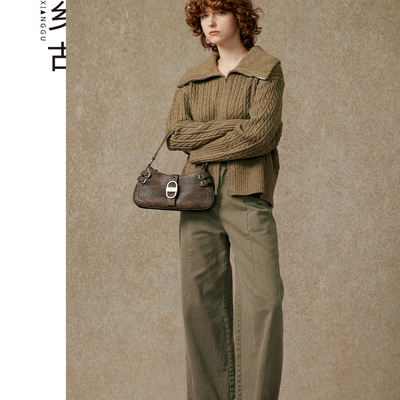 时尚女宽松显瘦针织开衫外套