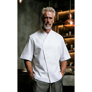 浙衣依高端日式 寿司和服后厨厨房 厨师料理服酒楼酒店厨师工服中袖