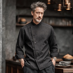 2025新款七分袖厨师服耐磨舒适透气酒店餐饮餐厅后厨厨房厨师工服