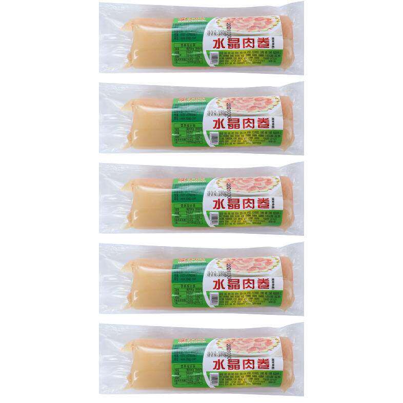水晶肘花香肠肠肉卷零食凉菜肉干肉肠捆蹄熟食下酒菜180克5根包邮
