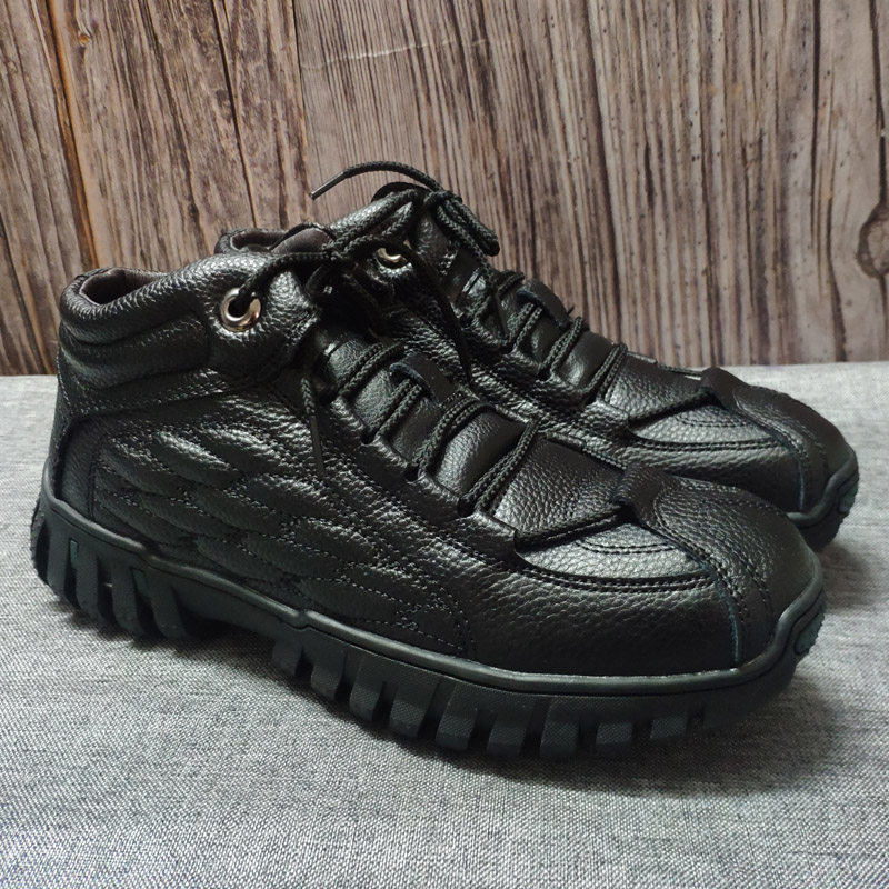 外贸原单户外加绒保暖男鞋高帮休闲皮鞋真皮头层牛皮马丁靴棉鞋