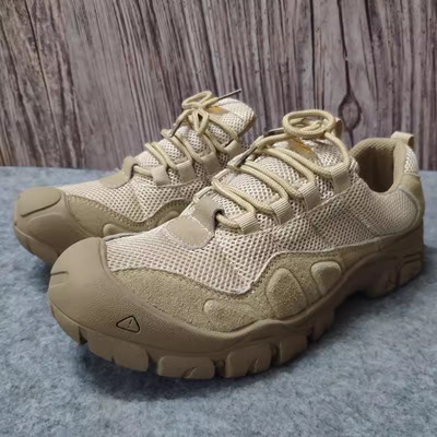 外贸原单真皮网面透气男士登山鞋