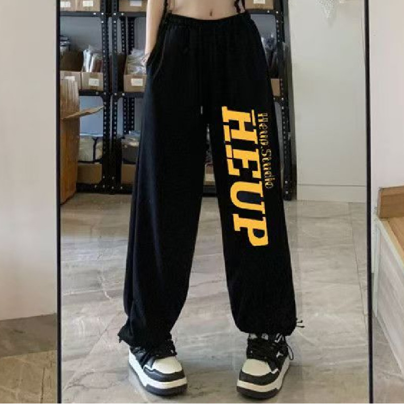 高腰抽绳宽松欧美辣妹风jazz跳舞hiphop运动裤男女102B-K953P40图片