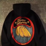 美式高街秋冬潮嘻哈宽松加绒情侣款连帽卫衣102B-W8143P45加绒55，男装卫衣，星座102B-2