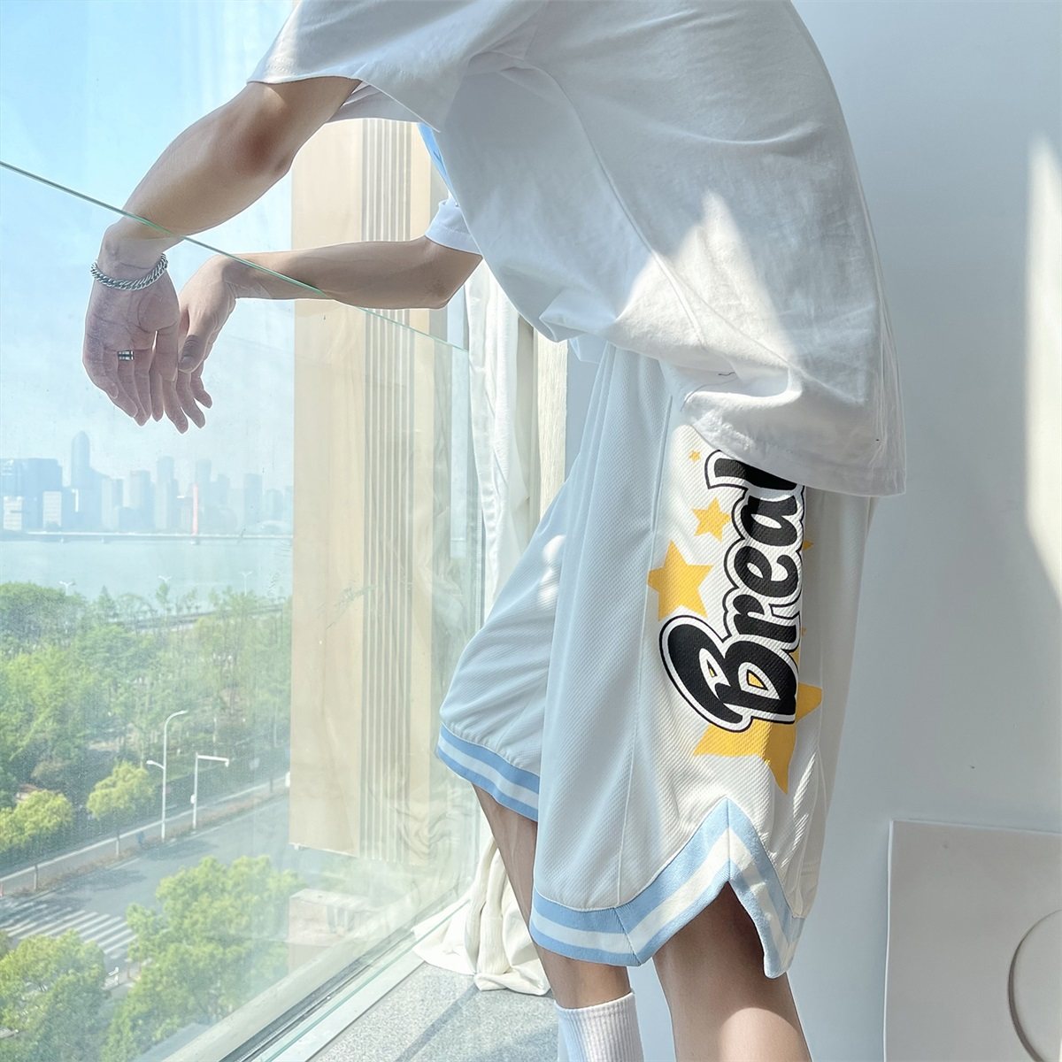 篮球裤男女夏季新款学生韩版宽松休闲运动裤中裤短裤102B-K270P30，男装牛仔裤，星座102B-2