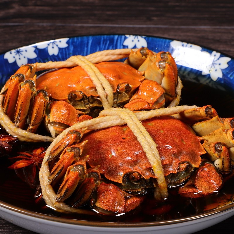 真味兴无锡特产美食花雕熟醉蟹硬2.1-2.3两4只母蟹大闸蟹即食呛蟹