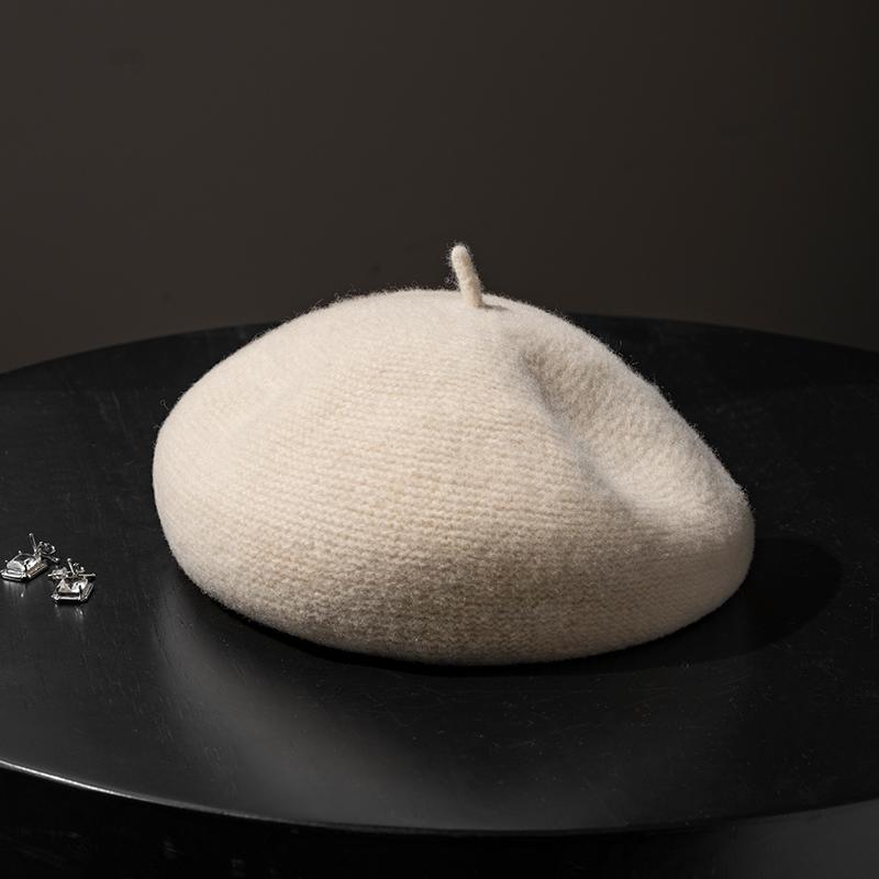 山目贝雷帽女羊毛保暖韩版冬季