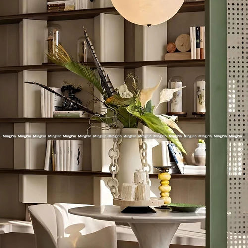 中古风新中式样板房餐厅软装配饰