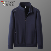 运动夹克 秋冬加绒加厚卫衣中年爸爸大码 啄木鸟春秋季 休闲外套男士