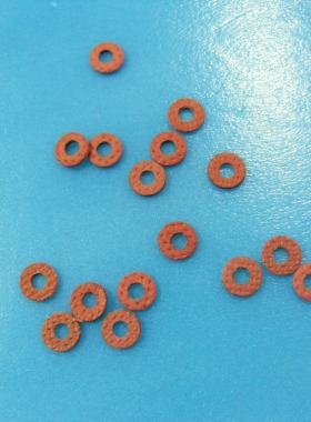 红色快巴纸圆型铜柱垫圈绝缘螺丝垫片M2*5*厚0.8 1MM0.3MM2万包邮