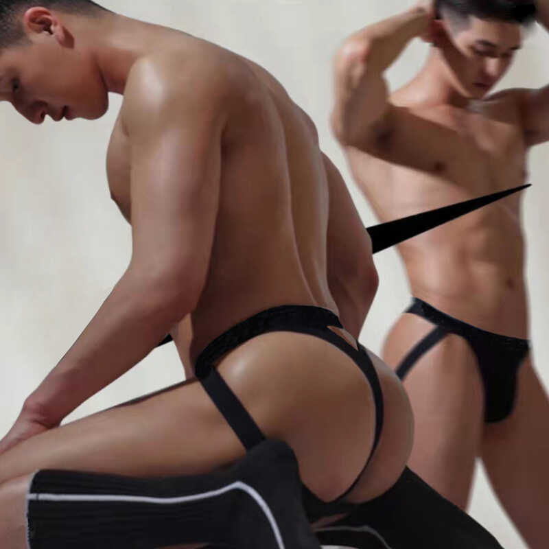 U凸囊袋松紧带提臀棉质塑形T裤