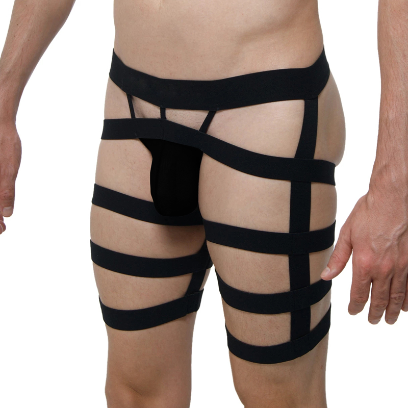 小三角弹力紧身凸囊袋比基尼内裤