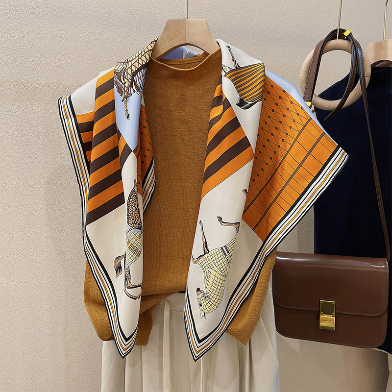 春夏秋印花韩版女桑蚕丝丝巾真丝