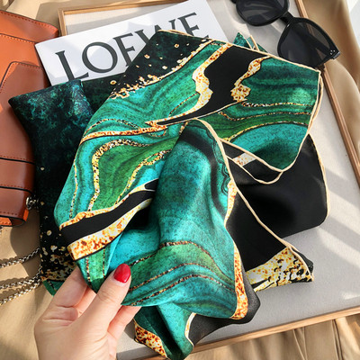 真丝春秋卷边韩版女围巾丝巾