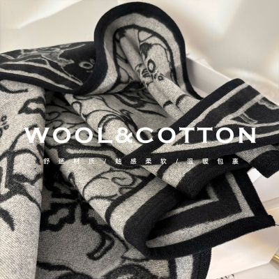 高级感格雷风！新款羊毛围巾女冬