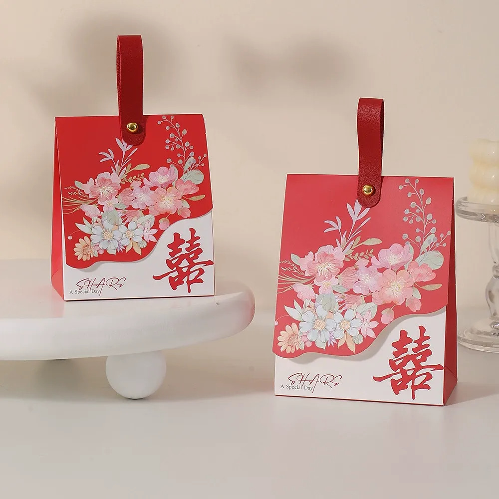 喜糖盒子结婚中式喜糖伴手礼盒新款糖果空盒子婚礼糖袋大号包装盒