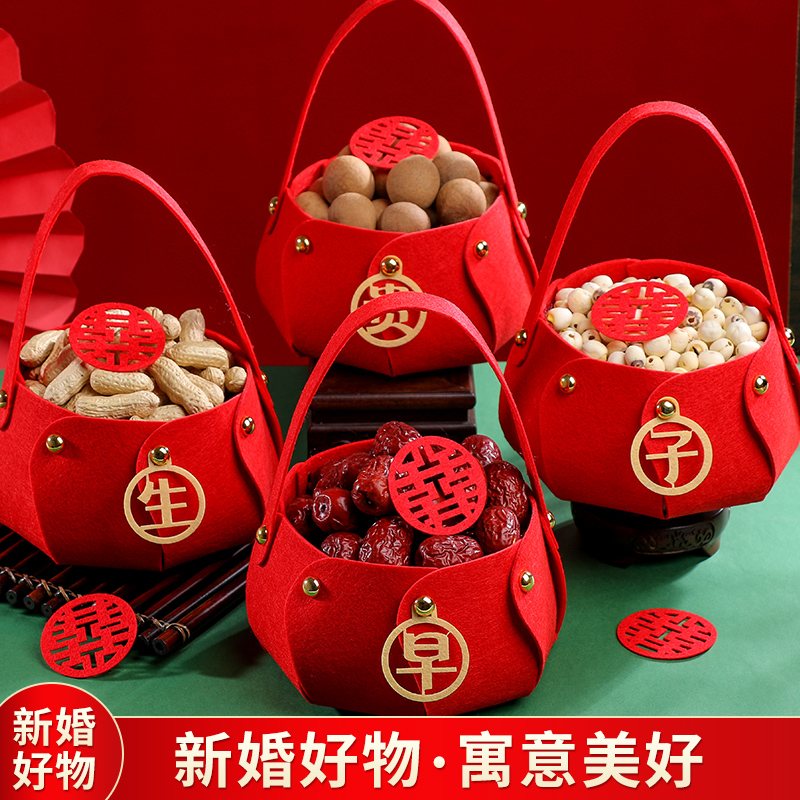红丽珊早生贵子提篮压床模具模板