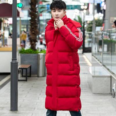 运动棉衣男女长款过膝棉服校园服