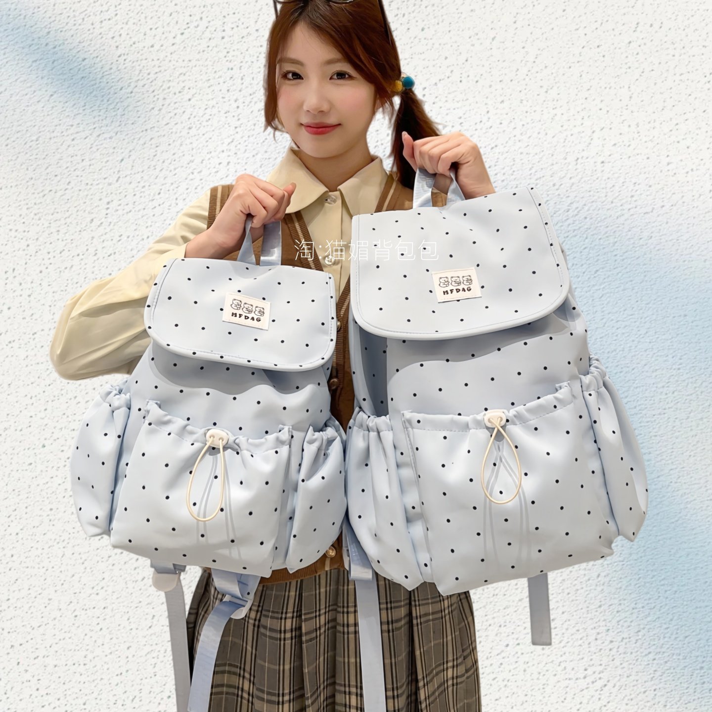 书包女生小学生三到六年级女孩翻盖双肩包大学生通勤旅游抽绳背包,箱包皮具/热销女包/男包,双肩背包,淘宝优惠券,粉丝福利购,淘宝优惠卷