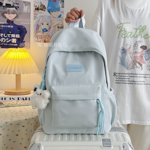 中学生书包ins小众慵懒风2026年新款双肩包男生小学生背包女高中