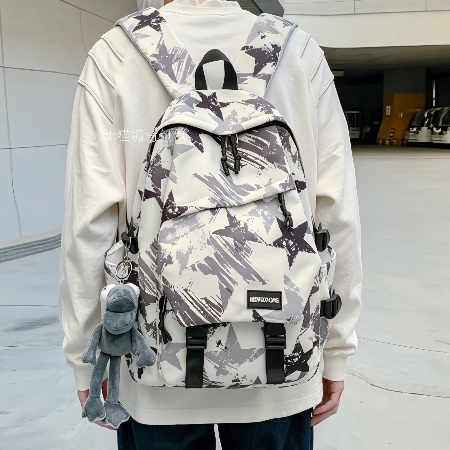 高街小众尼龙男女学生双肩包