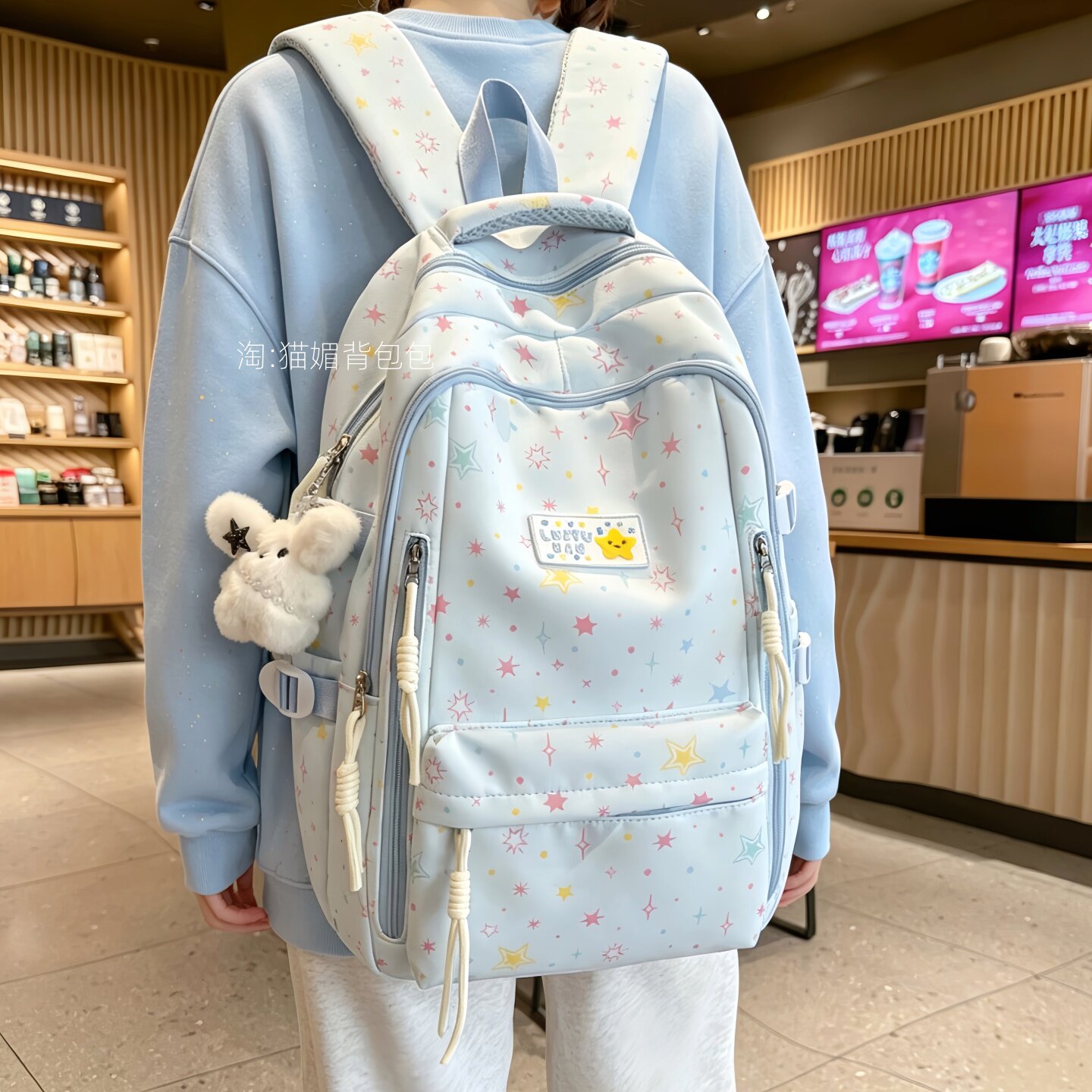 2026新款女学生尼龙轻便双肩包