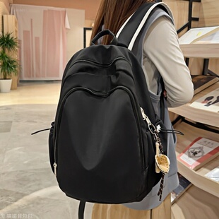 高中生书包初中女生高颜值小众ins风休闲简约双肩包男生旅行背包