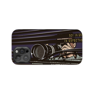 希区柯克电影后窗 趣味恶搞 美式复古个性插画 适用苹果 iPhone 14/15/16/17 Pro Max双层全包防摔磨砂手机壳
