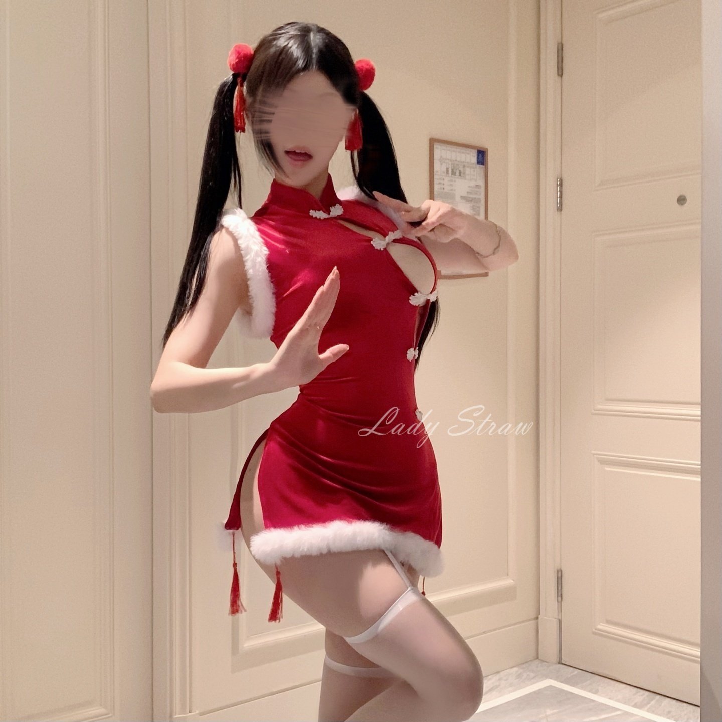 圣诞狂欢  新中式旗袍盘扣拜年流苏性感包臀可爱古风爆款短款睡裙,女士内衣/男士内衣/家居服,睡裙,淘宝优惠券,粉丝福利购,淘宝优惠卷