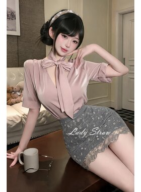 轻熟知性纯欲碎花蕾丝包臀睡裙