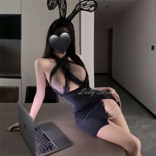 吸管少女秘书姐姐性感纯欲套装