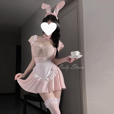 蜜桃兔兔可爱兔女郎透视睡裙