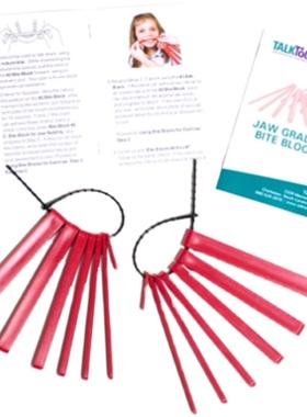 美国进口红色咬牙胶棒排棒分级棒咬合棒下颌骨口肌言语训练工具