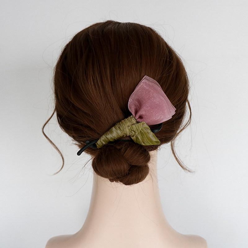 新中式发夹后脑勺头饰高级感发饰女2025新款郁金香边夹原创扭扭夹,饰品/流行首饰/时尚饰品新,发饰,淘宝优惠券,粉丝福利购,淘宝优惠卷