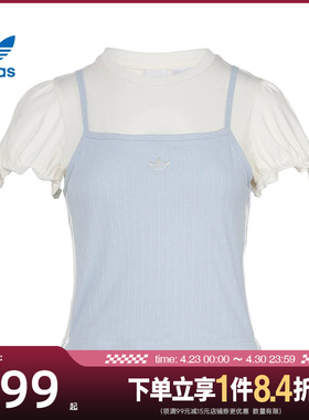 盛世长运阿迪达斯三叶草春季女子运动休闲圆领短袖T恤KY3298